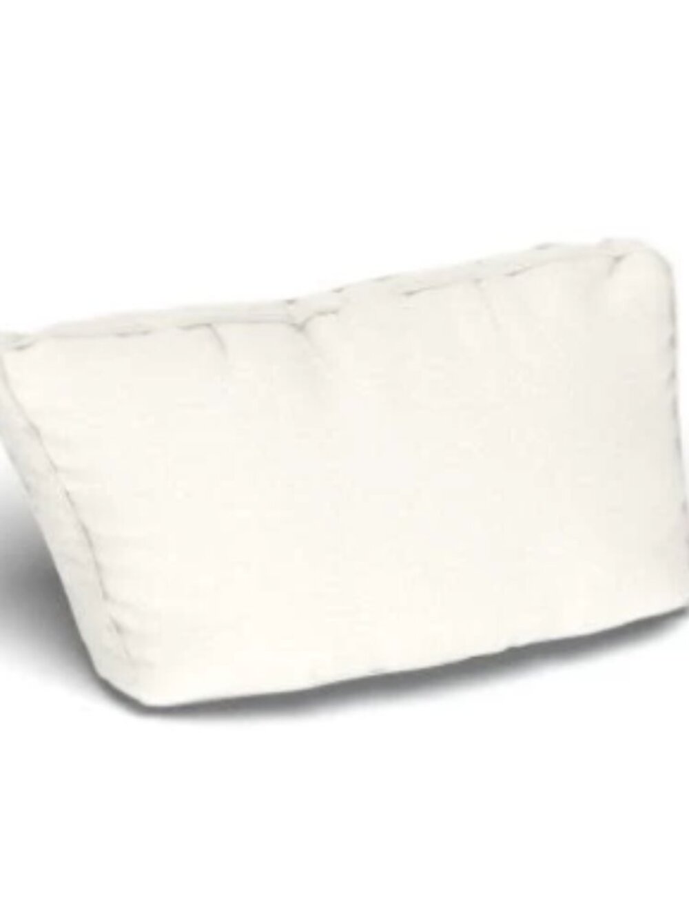 Lovesac Angled Side Pillow Cover: Coastal White Brushed Weave